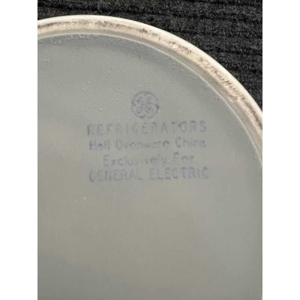 Vintage General Electric Refrigerator Yellow and Gray Hall Ovenware Dish, No Lid